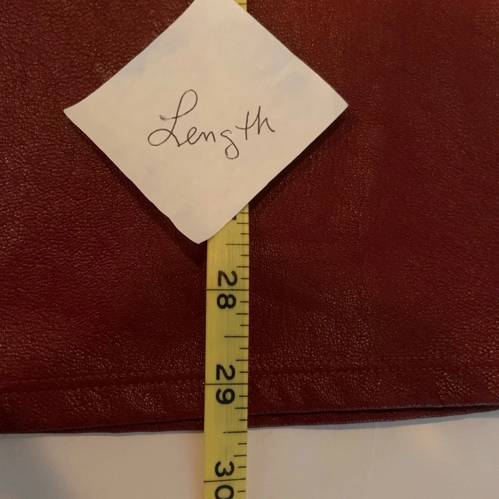 Commando Faux Leather Garnet Midi Skirt SK06 Control Waistband Size Large NWT - Picture 9 of 10